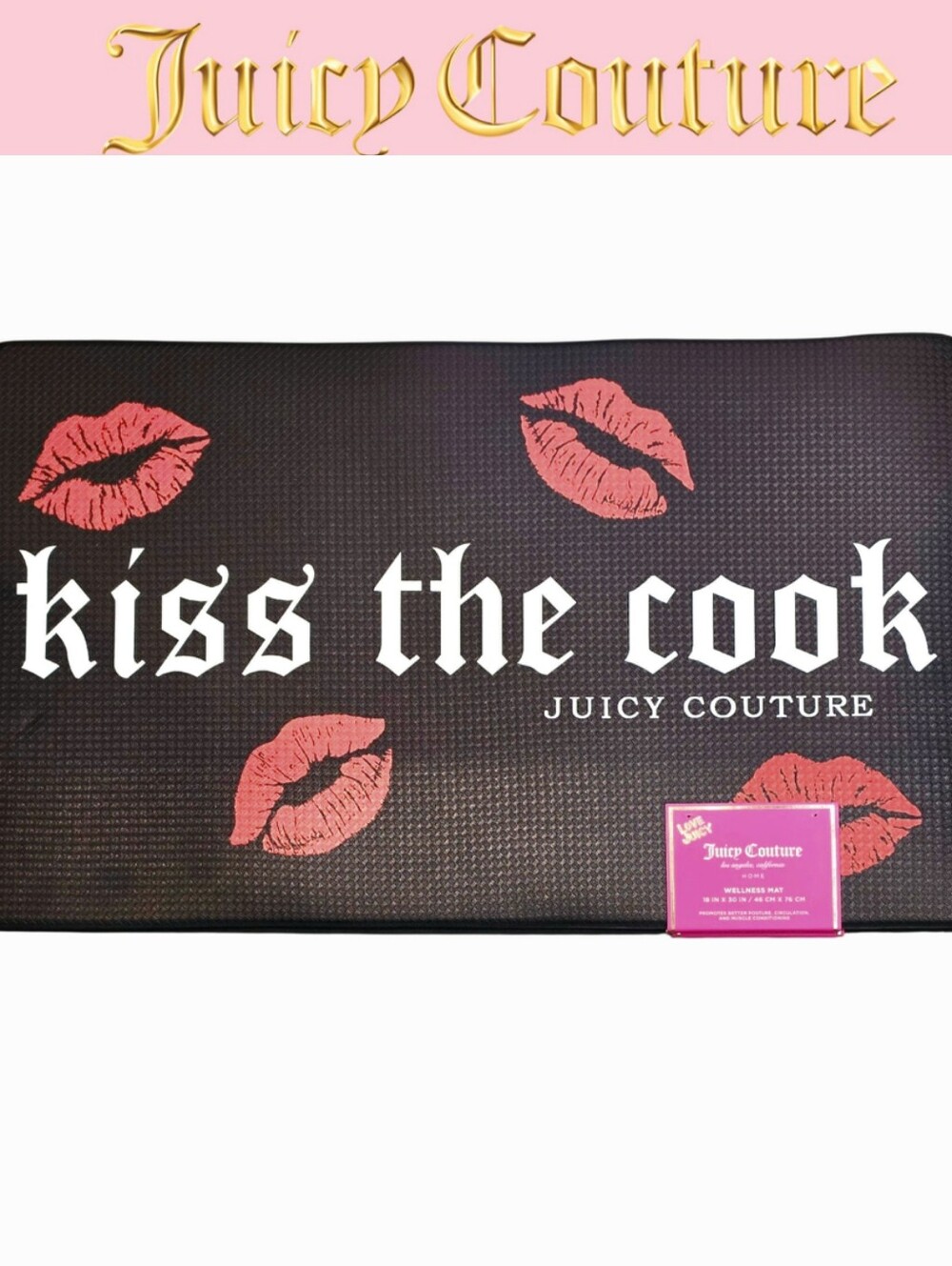 Juicy Couture Home,"Kiss The Cook," Liho Lips Wellness Mat